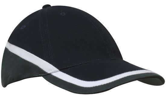 Brushed Heavy Cotton Tri-Coloured Cap H4026 | 