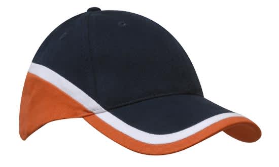 Brushed Heavy Cotton Tri-Coloured Cap H4026 | 