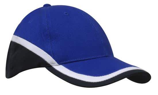 Brushed Heavy Cotton Tri-Coloured Cap H4026 | 