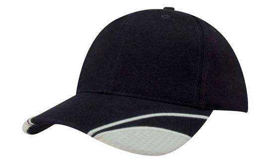 Brushed Heavy Cotton Cap with Mesh Inserts on Peak H4058 | 