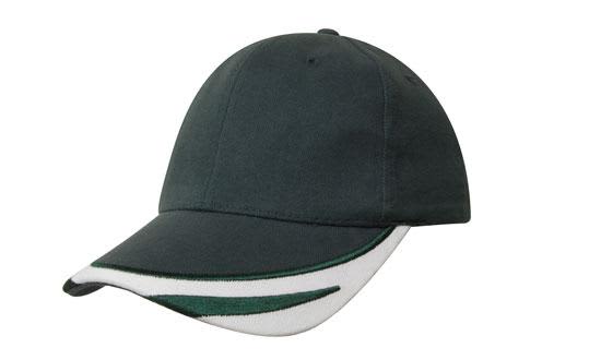 Brushed Heavy Cotton Cap with Peak Trim Embroidered H4072 | 