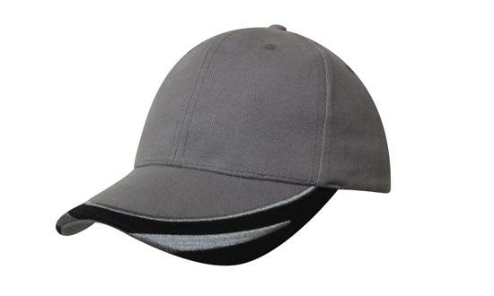 Brushed Heavy Cotton Cap with Peak Trim Embroidered H4072 | 