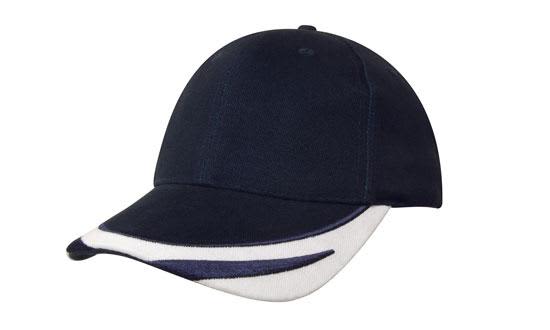 Brushed Heavy Cotton Cap with Peak Trim Embroidered H4072 | 