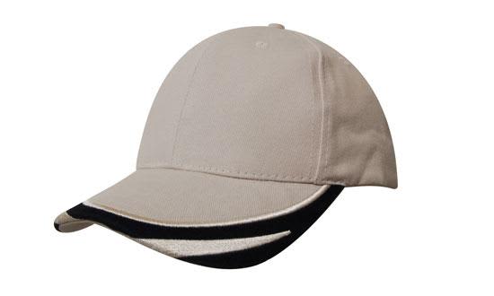 Brushed Heavy Cotton Cap with Peak Trim Embroidered H4072 | 