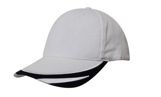 Brushed Heavy Cotton Cap with Peak Trim Embroidered H4072 | 