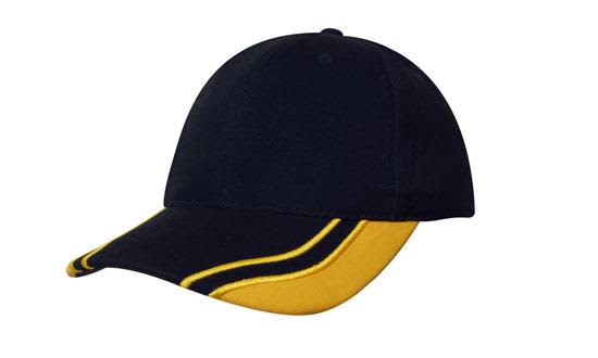 Brushed Heavy Cotton Cap with Curved Peak Inserts H4073 | 