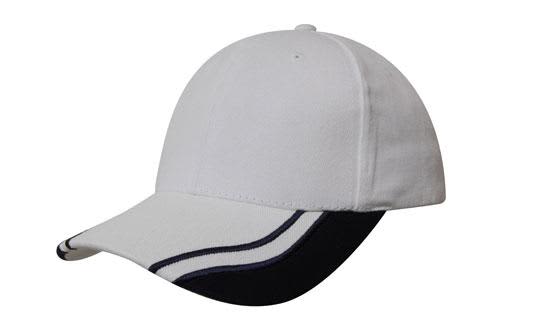 Brushed Heavy Cotton Cap with Curved Peak Inserts H4073 | 