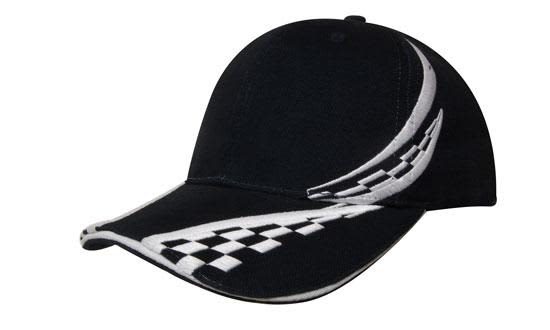 Brushed Heavy Cotton Cap with Swirling Checks & Sandwich H4076 | 