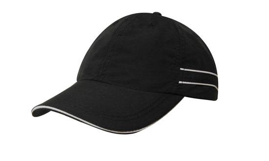 Microfibre Sports Cap with Piping and Sandwich H4077 | 