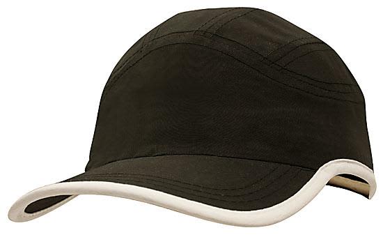 Microfibre Sports Cap with Trim on Edge of Crown & Peak H4094 | 