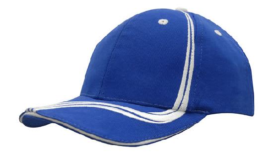 Brushed Heavy Cotton Cap with Waving Stripes on Crown & Peak H4099 | 