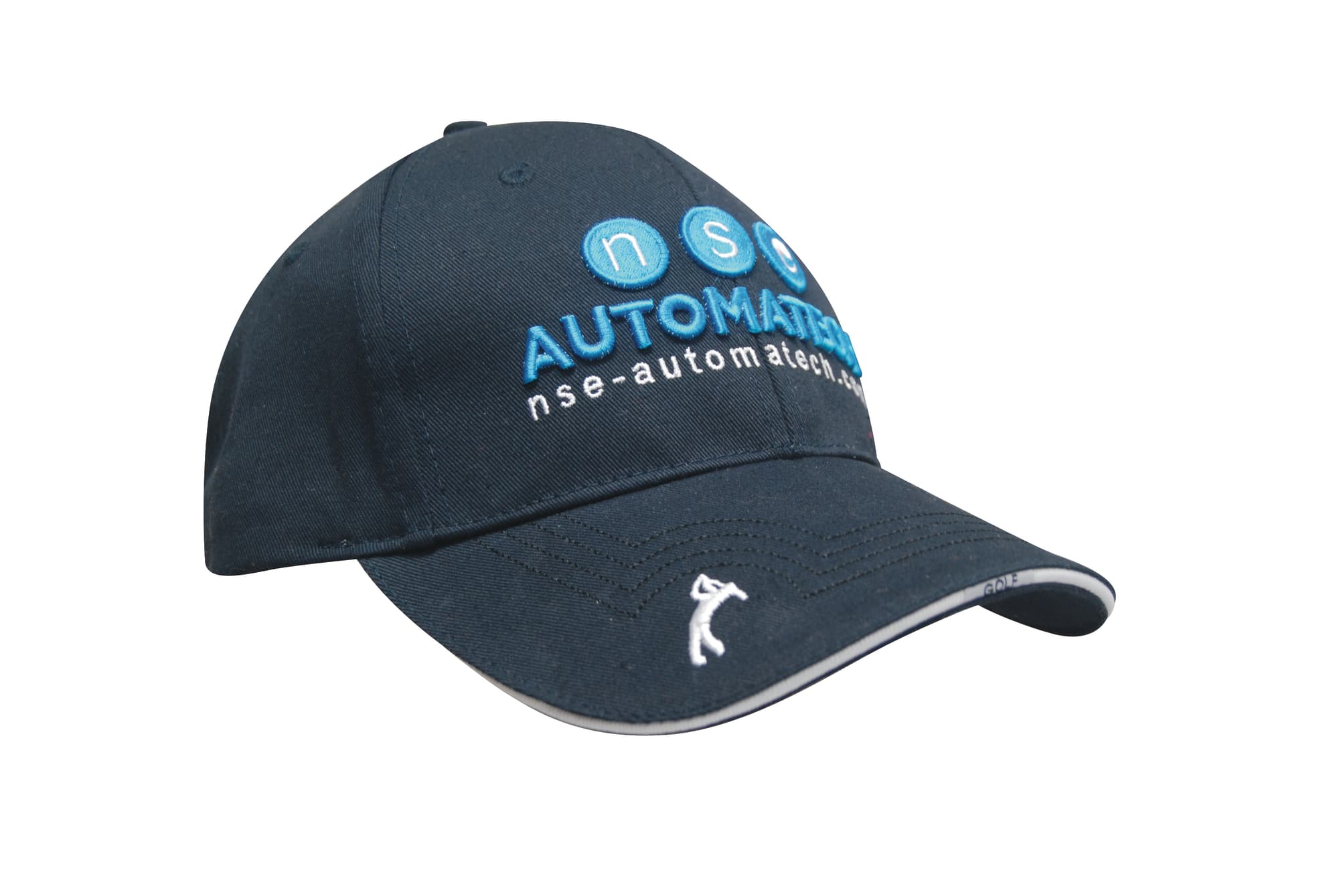 Chino Twill Golf Cap with Peak Embroidery H4118