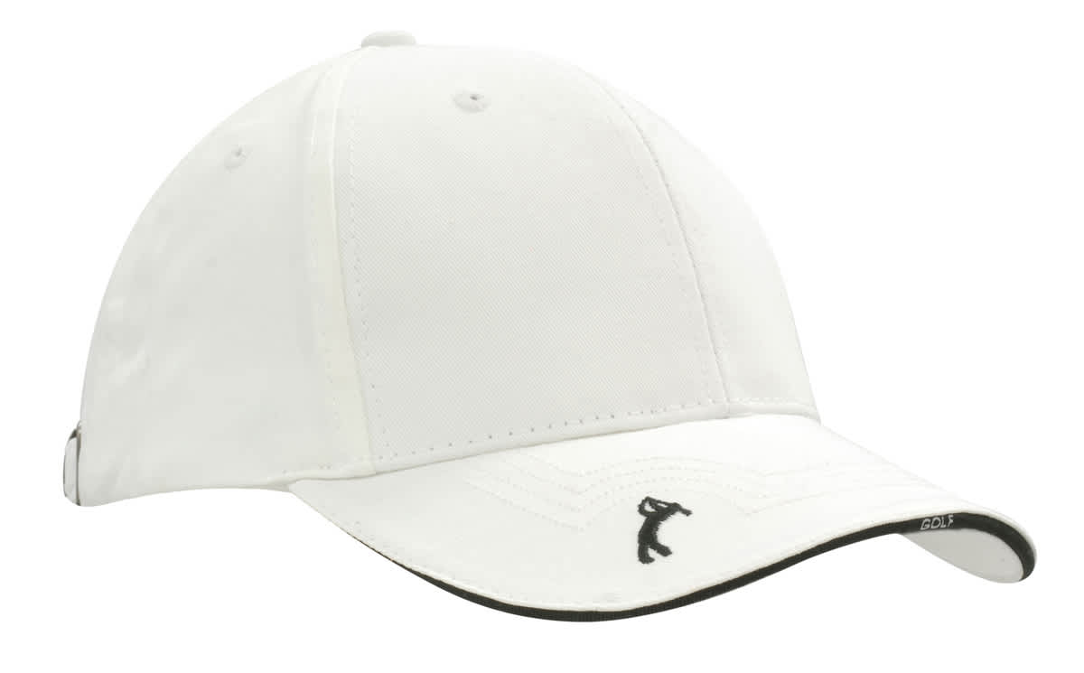 Chino Twill Golf Cap with Peak Embroidery H4118 | 