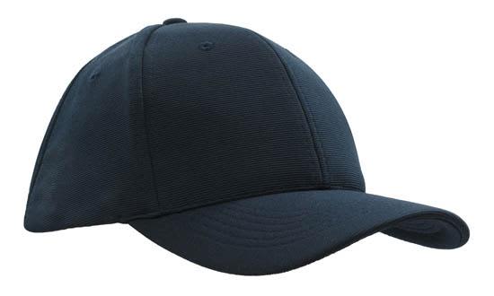 Ottoman Twill HE-4120 A navy blue cap with a curved peak and an understated design, featuring a logo on the front.