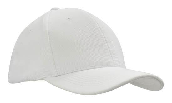 Ottoman Twill HE-4120 A white cap with a structured design, featuring a curved brim and a logo on the front.