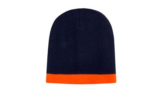 Roll Down Two Tone Acrylic Beanie - Toque H4188 | 