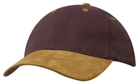 Brushed Heavy Cotton Cap with Suede Peak H4200 | 