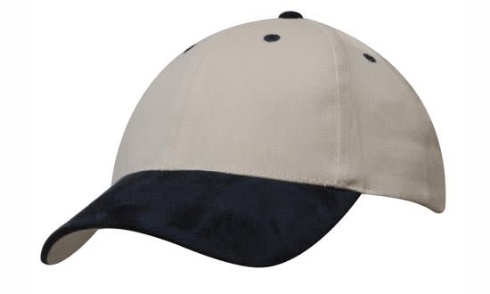 Brushed Heavy Cotton Cap with Suede Peak H4200 | 