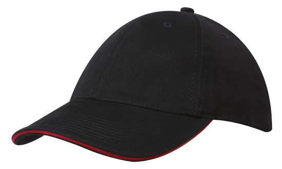 Brushed Heavy Cotton Cap with Sandwich Trim H4210 | 