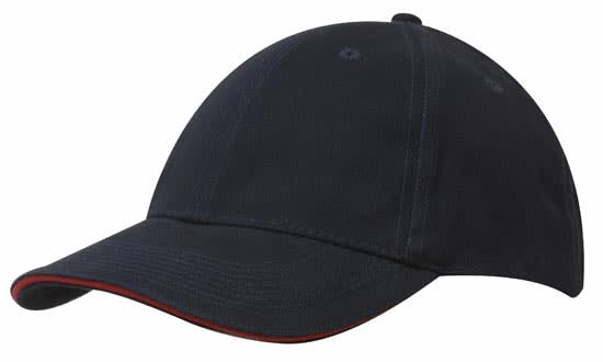 Brushed Heavy Cotton Cap with Sandwich Trim H4210 | 