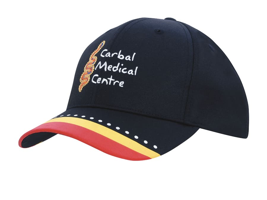 Breathable Poly Twill with Multi Coloured Printed Peak 4219