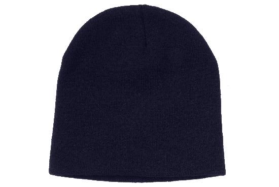 Rolled Down Acrylic Beanie - Toque HE-4244 A rolled down acrylic beanie in a navy colour, featuring a simple and minimalistic design.