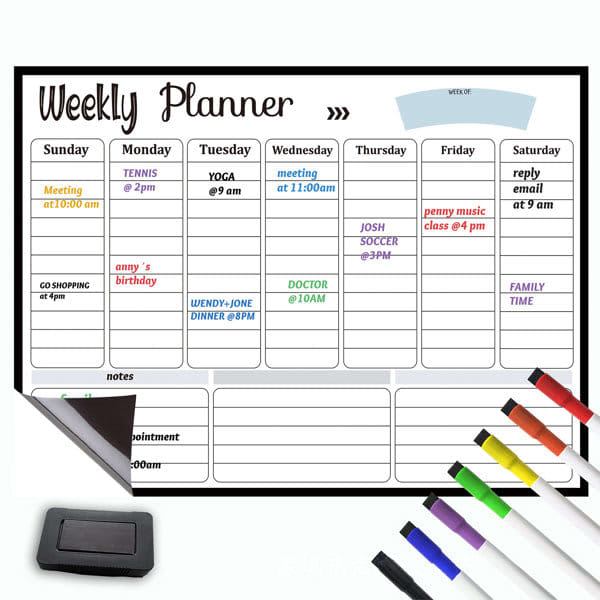 Dry Erase Magnetic Refrigerator Calendar
