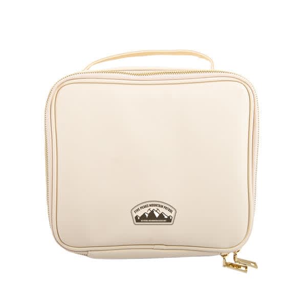 Large PU Leather Travel Cosmetic Bag With Handle