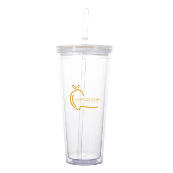 20 oz. Plastic Tumbler With Straw