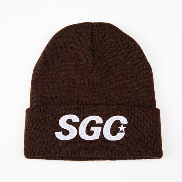 Embroideried Knit Cuffed Beanie