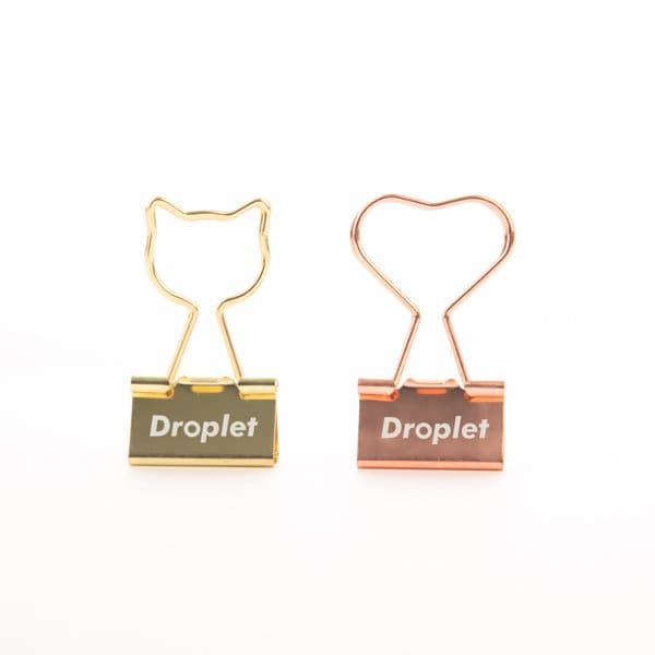 Customized Cute Gold Plated Metal Binder Clip