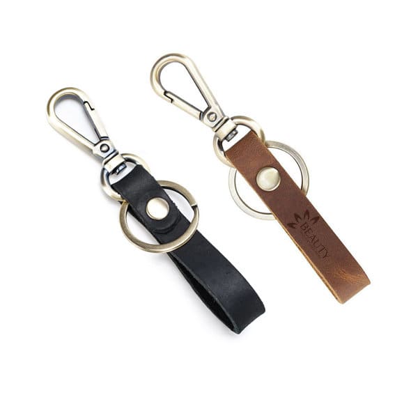 Custom Vintage Cowhide Keychain