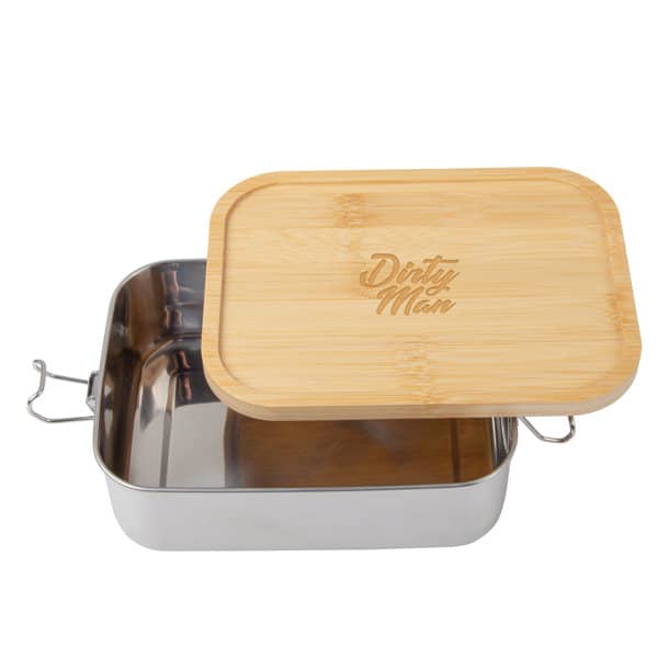 Stainless Steel Bento Box With Bamboo Lid