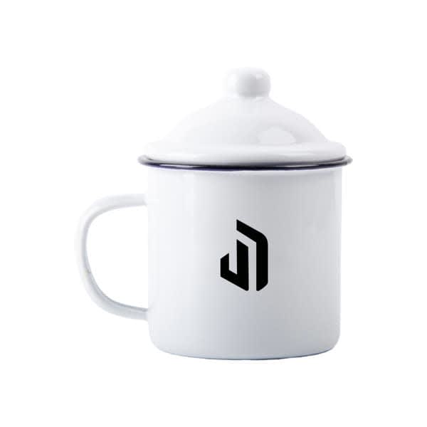 Custom Gift Enamel Mug With Lid