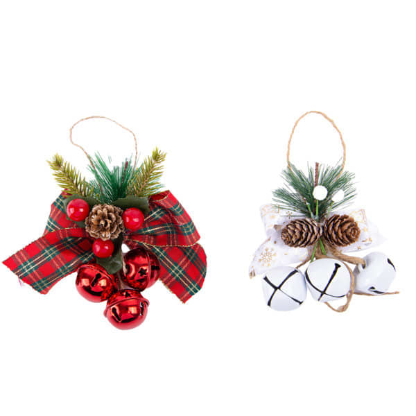 Christmas Bow Bell Pendant