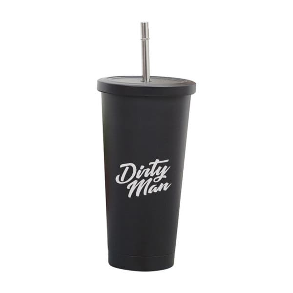 16 oz. Stainless Steel Tumbler With Straw