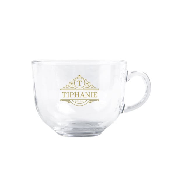 16 oz. Glass Wide Mouth Coffee Mug