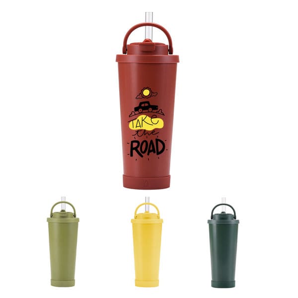 24oz. Portable Insulated Tumbler With Handle
