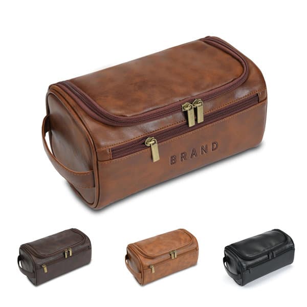 Portable PU Leather Toiletry Bag