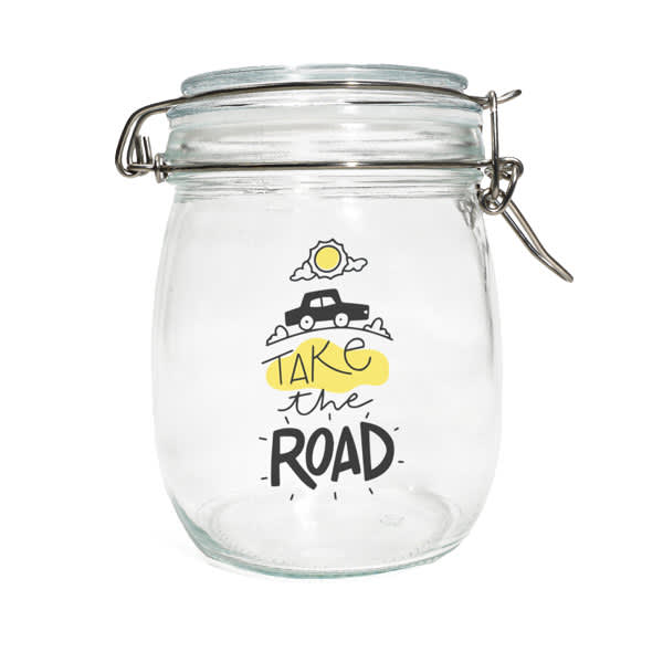 Round Glass Mason Jar