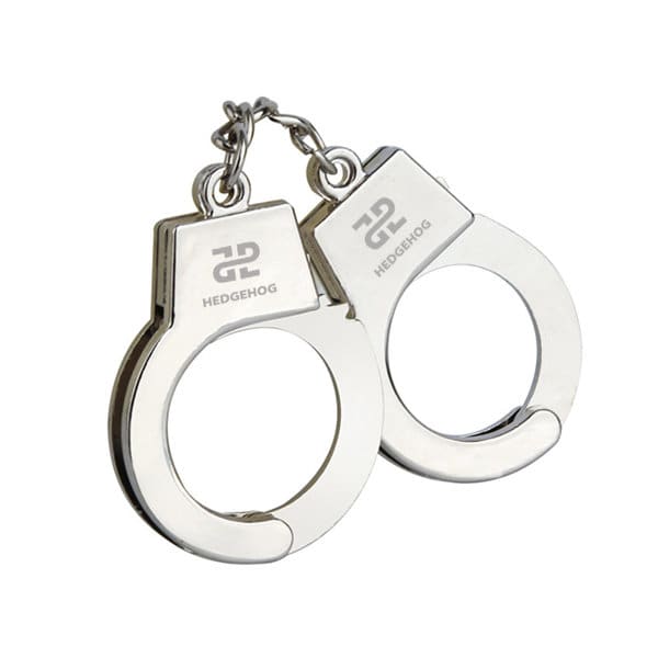 Silver Handcuffs Keyring Holder