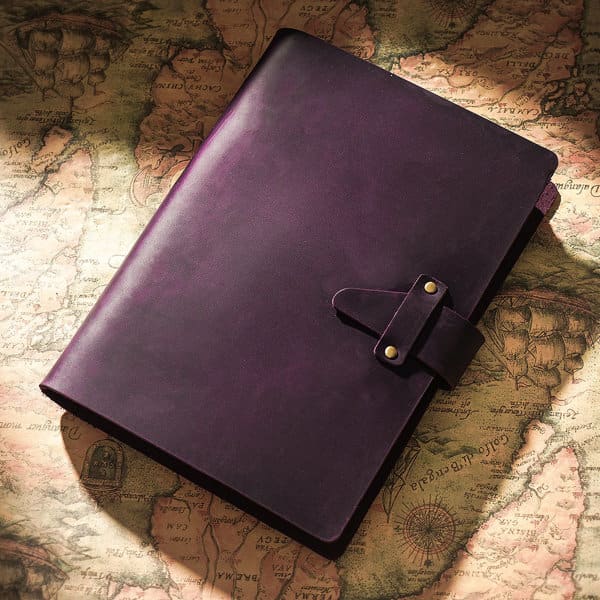 PU Vintage Spiral Notebook With Buckle