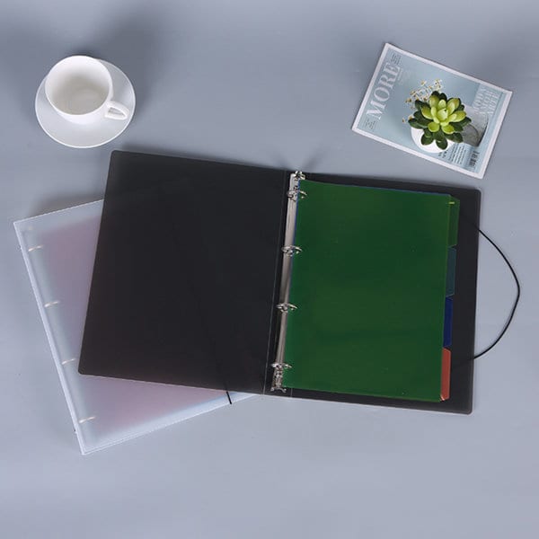 A4 Frosted Transparent Ring Binder