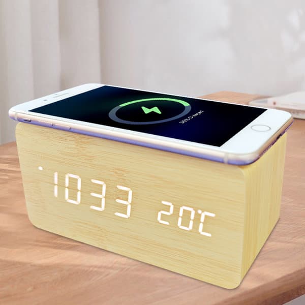 Wooden Digital Alarm Clock