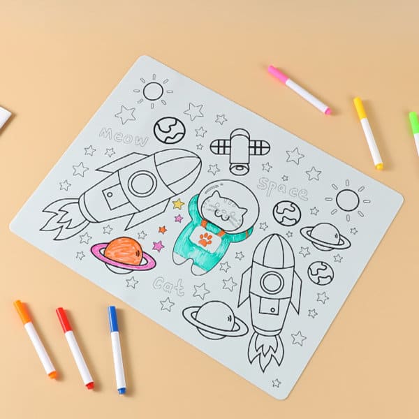 Custom Silicone Coloring Placemat
