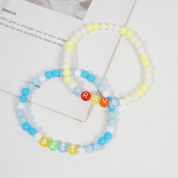 2 Pcs Clay Bead Friendship Bracelets