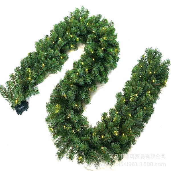 Christmas Rattan Garland With Lights