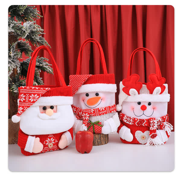 Custom Knitted Christmas Gift Bag