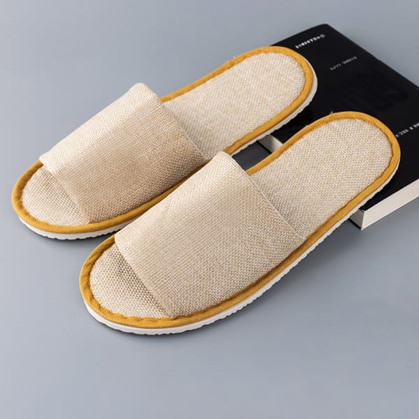 Custom Open Toe Cotton Disposable Slippers