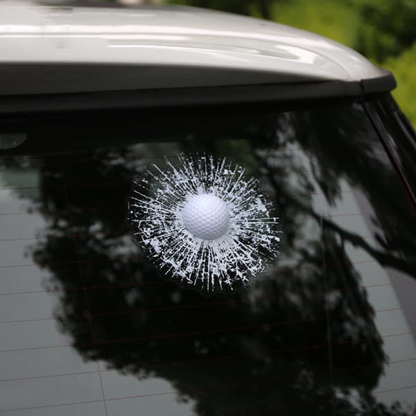 3D Simulation Golf Ball Car Window Sticker